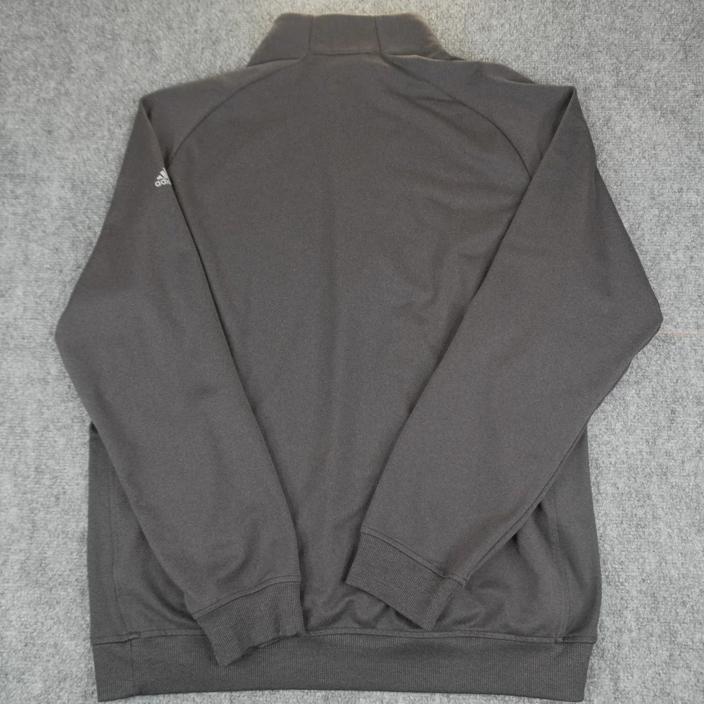 Adidas Golf Quarter Zip Pullover Mens Large Gray‎ Performance Mock Neck RN 88387